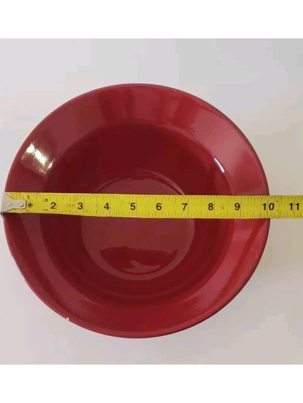Red Earthenware Bowl Made in Spain Pier 1 Christmas Festive Holidays Serving 10